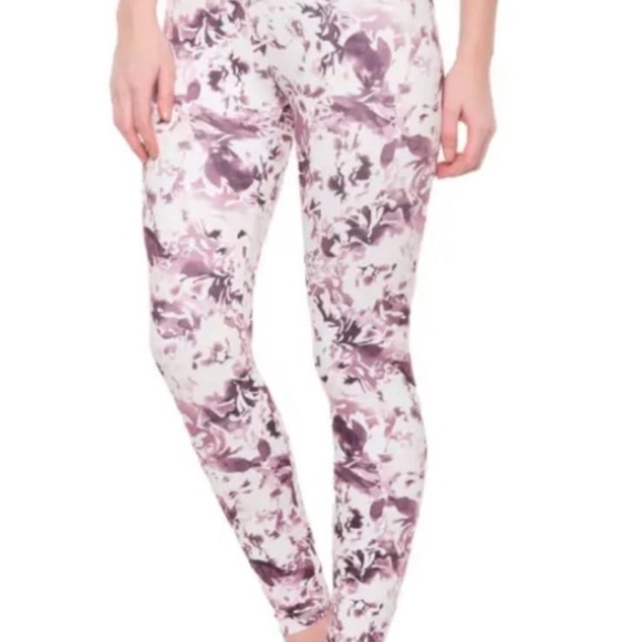 Balance athletics pink floral white high rise exercise leggings - Picture 3 of 6